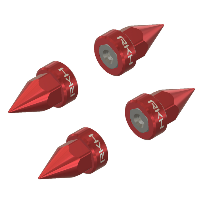 RKH CNC Aluminum Spiked Wheel Nut Cover w/M2 Lock Nut (4pcs) for Losi Micro-B, Micro-T