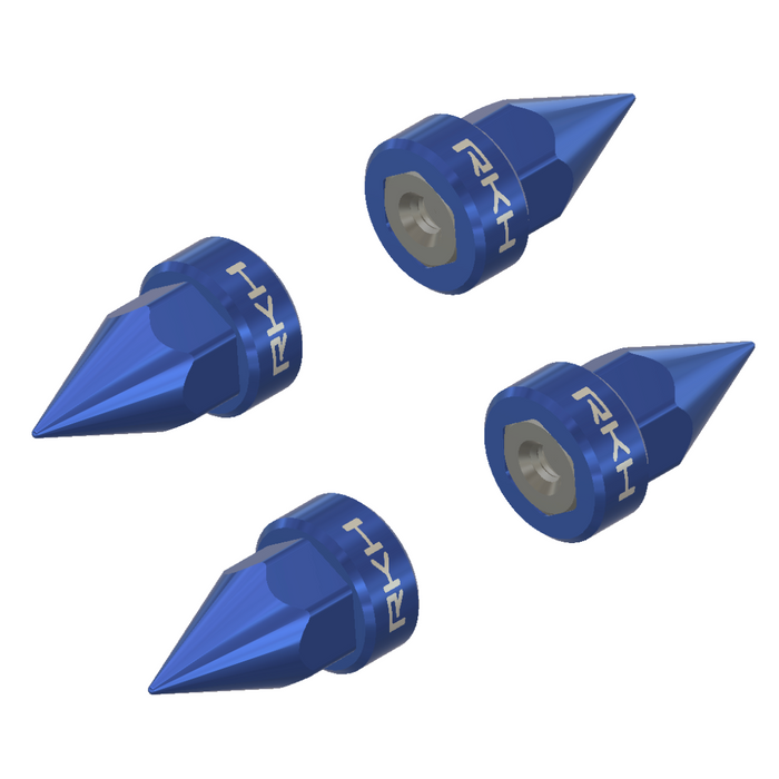 RKH CNC Aluminum Spiked Wheel Nut Cover w/M2 Lock Nut (4pcs) for Losi Micro-B, Micro-T