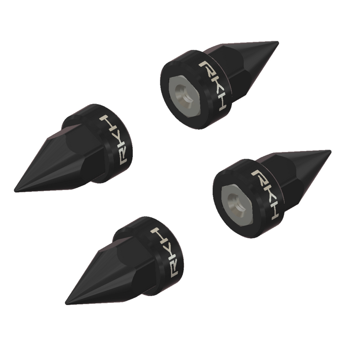 RKH CNC Aluminum Spiked Wheel Nut Cover w/M2 Lock Nut (4pcs) for Losi Micro-B, Micro-T