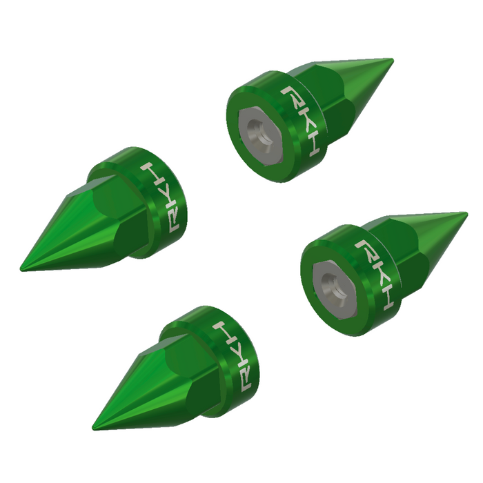 RKH CNC Aluminum Spiked Wheel Nut Cover w/M2 Lock Nut (4pcs) for Losi Micro-B, Micro-T