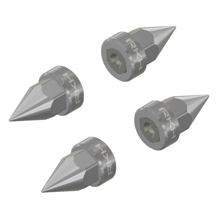 RKH CNC Aluminum Spiked Wheel Nut Cover w/M2 Lock Nut (4pcs) for Losi Micro-B, Micro-T