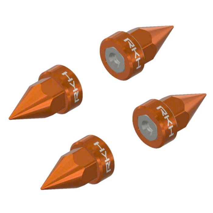 RKH CNC Aluminum Spiked Wheel Nut Cover w/M2 Lock Nut (4pcs) for Losi Micro-B, Micro-T