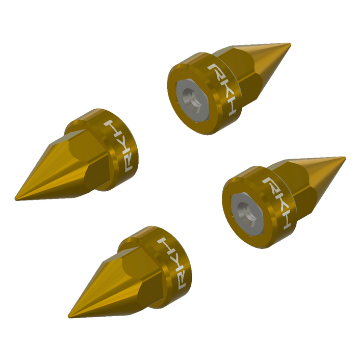 RKH CNC Aluminum Spiked Wheel Nut Cover w/M2 Lock Nut (4pcs) for Losi Micro-B, Micro-T