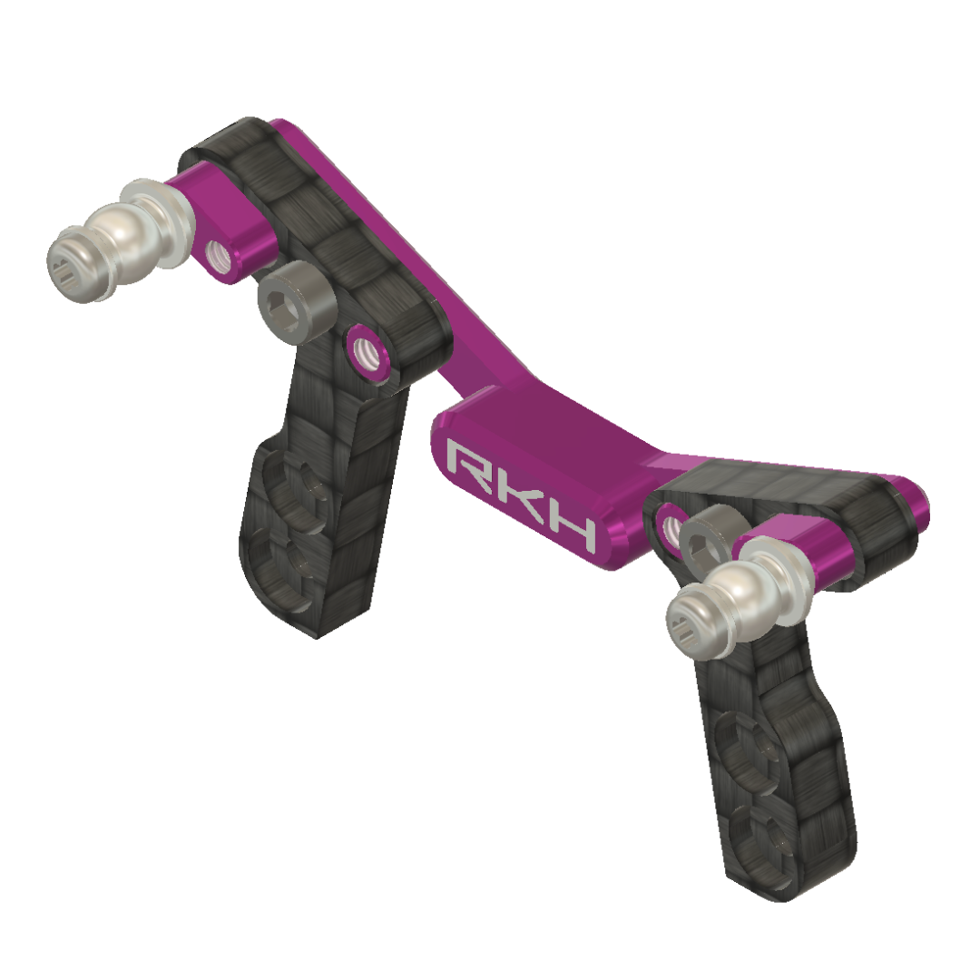 RKH CNC Aluminum w/Carbon Fiber Front Shock Tower for Losi Micro-B