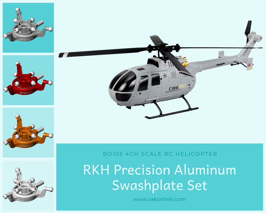 RKH Precision Aluminum Swashplate Set for BO105 4CH Scale RC Helicopter