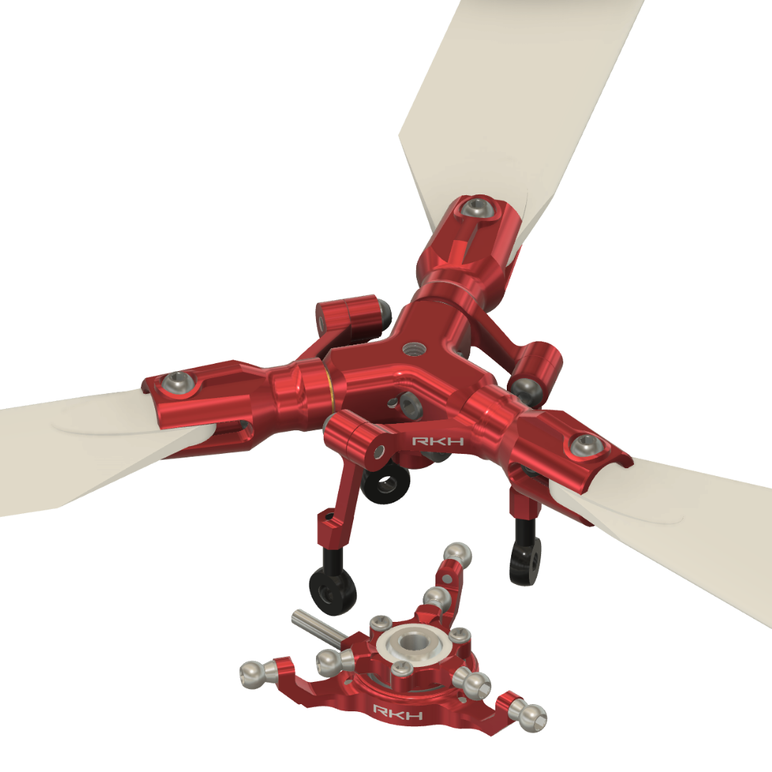 Swashplate In Alluminio CNC MICROHELI Rosso Per LAMA INFUSION 120 (MH-I120112)
