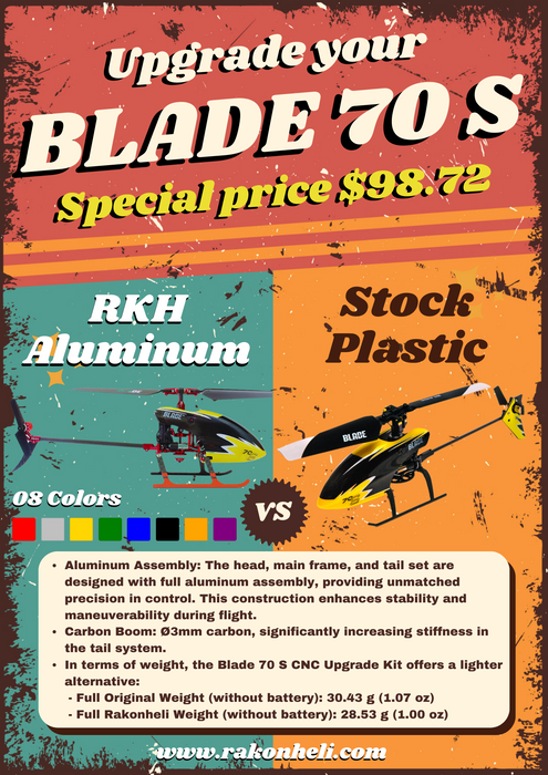 Rakonheli CNC Advanced Upgrade Kit for Blade 70 S