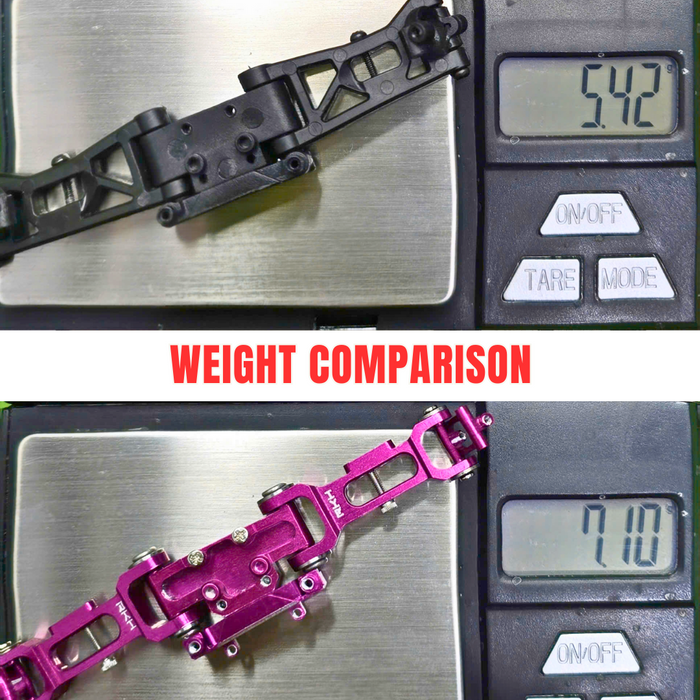 RKH Precision Pro Set – CNC Aluminum Front Suspension Arms & Caster Blocks & Bulkhead for Losi Micro-B, Micro-T