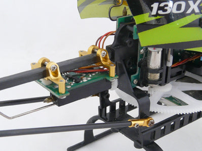 CNC AL Tail Servo Mount Set (Gold) - Blade 130X