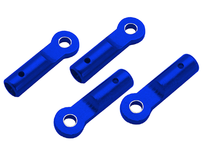 CNC AL Tail Boom Support End Set (Blue) - Blade 130X/200SRX/180CFX