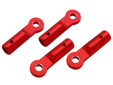 CNC AL Tail Boom Support End Set (Red) - Blade 130X/200SRX/180CFX