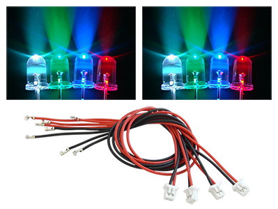 3mm LEDs (Blue, Green, Red, White) Combo - Blade 200 QX