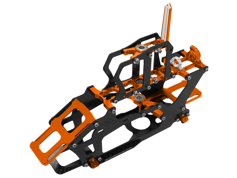 Rakonheli CNC AL and CF Main Frame Set - Blade 200 S