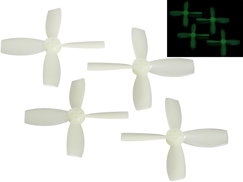 Rakonheli 2222 4 Blade Transparent Propeller (2CW+2CCW; 1.5mm Shaft) - Blade Torrent 110 FPV