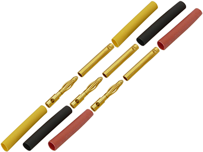 2.0mm Gold Connectors (3 Male & 3 Female)