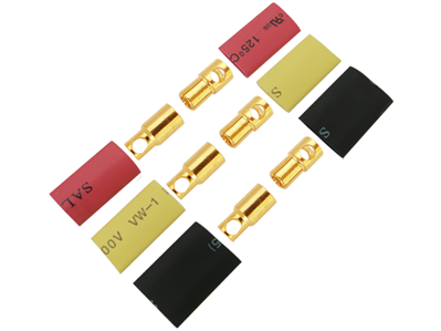 6.0mm Gold Connectors (3 Male & 3 Female)