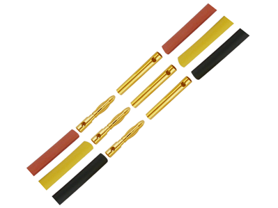 2.3mm Gold Connectors (3 Male & 3 Female)