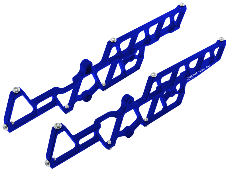 CNC AL Battery Rail (Left and Right) Set - Blade Chroma