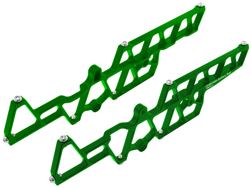 CNC AL Battery Rail (Left and Right) Set - Blade Chroma