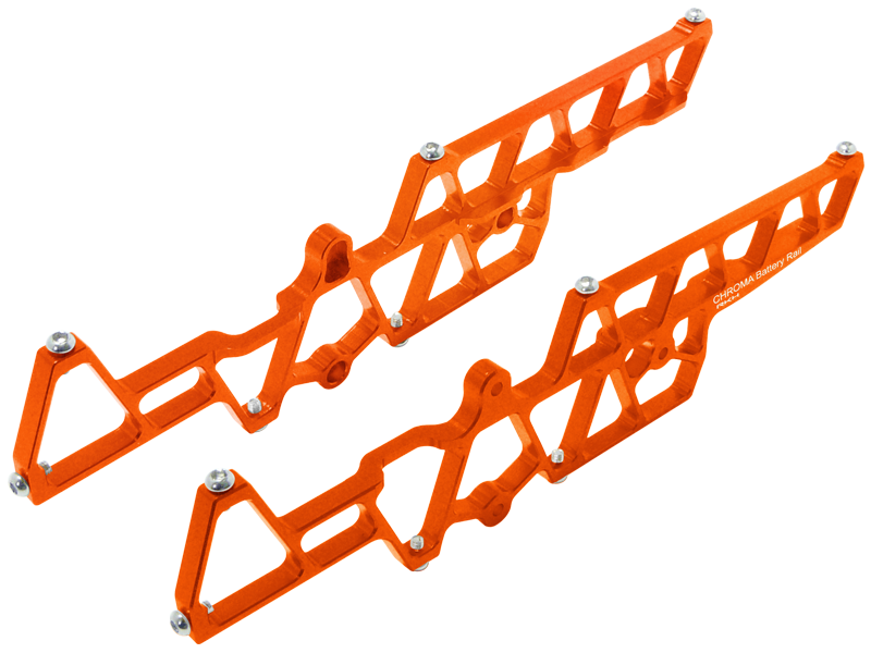 CNC AL Battery Rail (Left and Right) Set - Blade Chroma