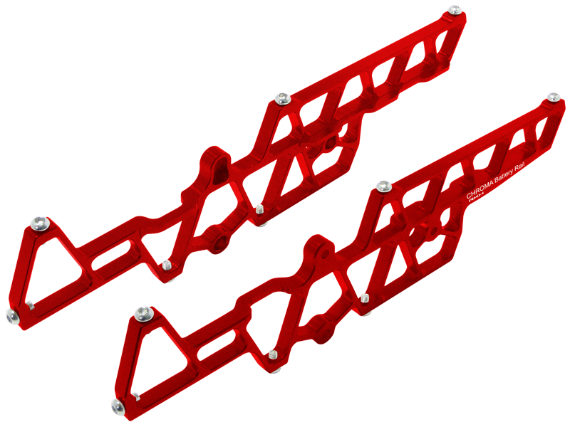 CNC AL Battery Rail (Left and Right) Set - Blade Chroma