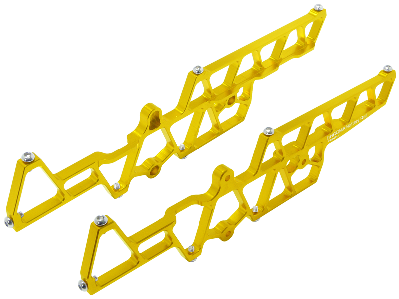 CNC AL Battery Rail (Left and Right) Set - Blade Chroma