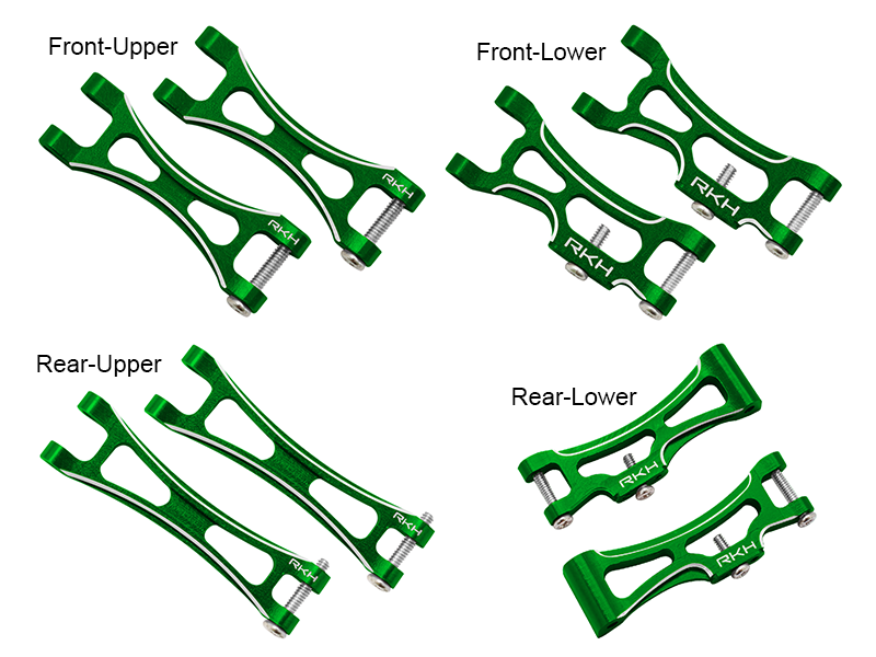 CNC Aluminum Suspension Arm Set - All ECX 1/24 4WD