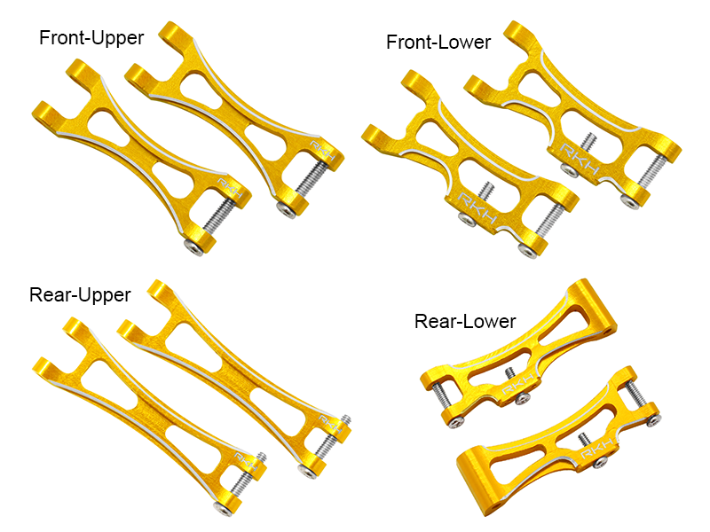 CNC Aluminum Suspension Arm Set - All ECX 1/24 4WD