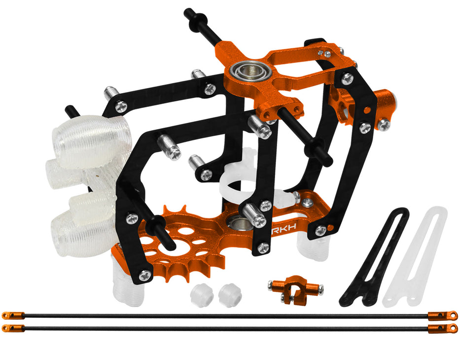 Rakonheli CNC AL Carbon Main Frame w/AL Tail Boom Support Set - Blade mCP S