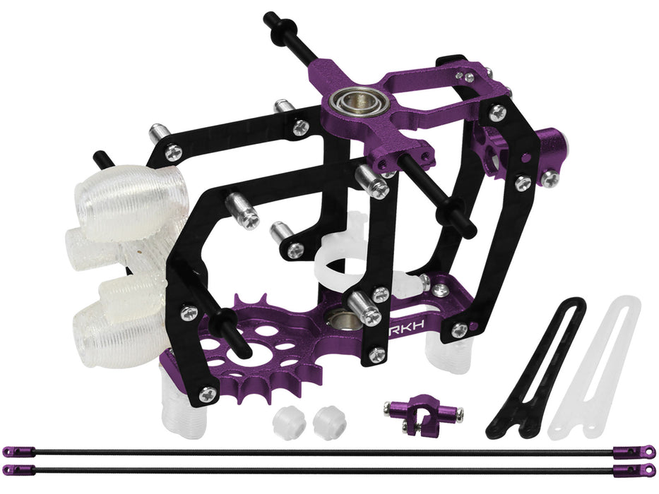 Rakonheli CNC AL Carbon Main Frame w/AL Tail Boom Support Set - Blade mCP S