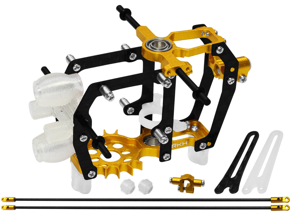 Rakonheli CNC AL Carbon Main Frame w/AL Tail Boom Support Set - Blade mCP S