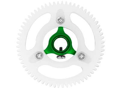 Blade mCPX BL/BL2, mSR X/S, mCP S - Rakonheli CNC Delrin 64T Main Gear w/AL Hub Set