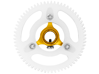 Blade mCPX BL/BL2, mSR X/S, mCP S - Rakonheli CNC Delrin 64T Main Gear w/AL Hub Set