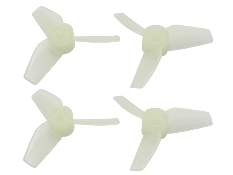 Rakonheli 40mm 3 Blade Transparent Propeller (2CW+2CCW; 1.0mm Shaft) (Glow)