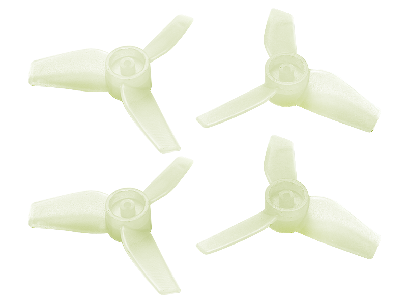 Rakonheli 40mm 3 Blade Transparent Propeller (2CW+2CCW; 1.5mm Shaft) (Glow)