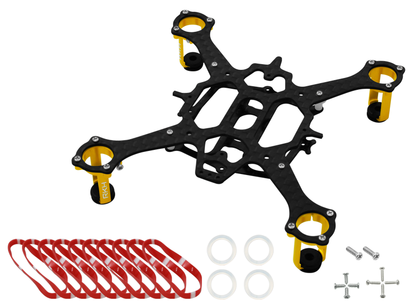 Rakonheli CNC 90mm Quadcopter Kit (7mm Motor) - RKH 90RQX