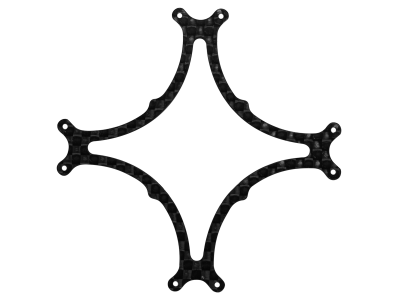 Rakonheli CNC 3K Pure Carbon Fiber Bottom Frame Support (0.5mm) (for 66DQX980)