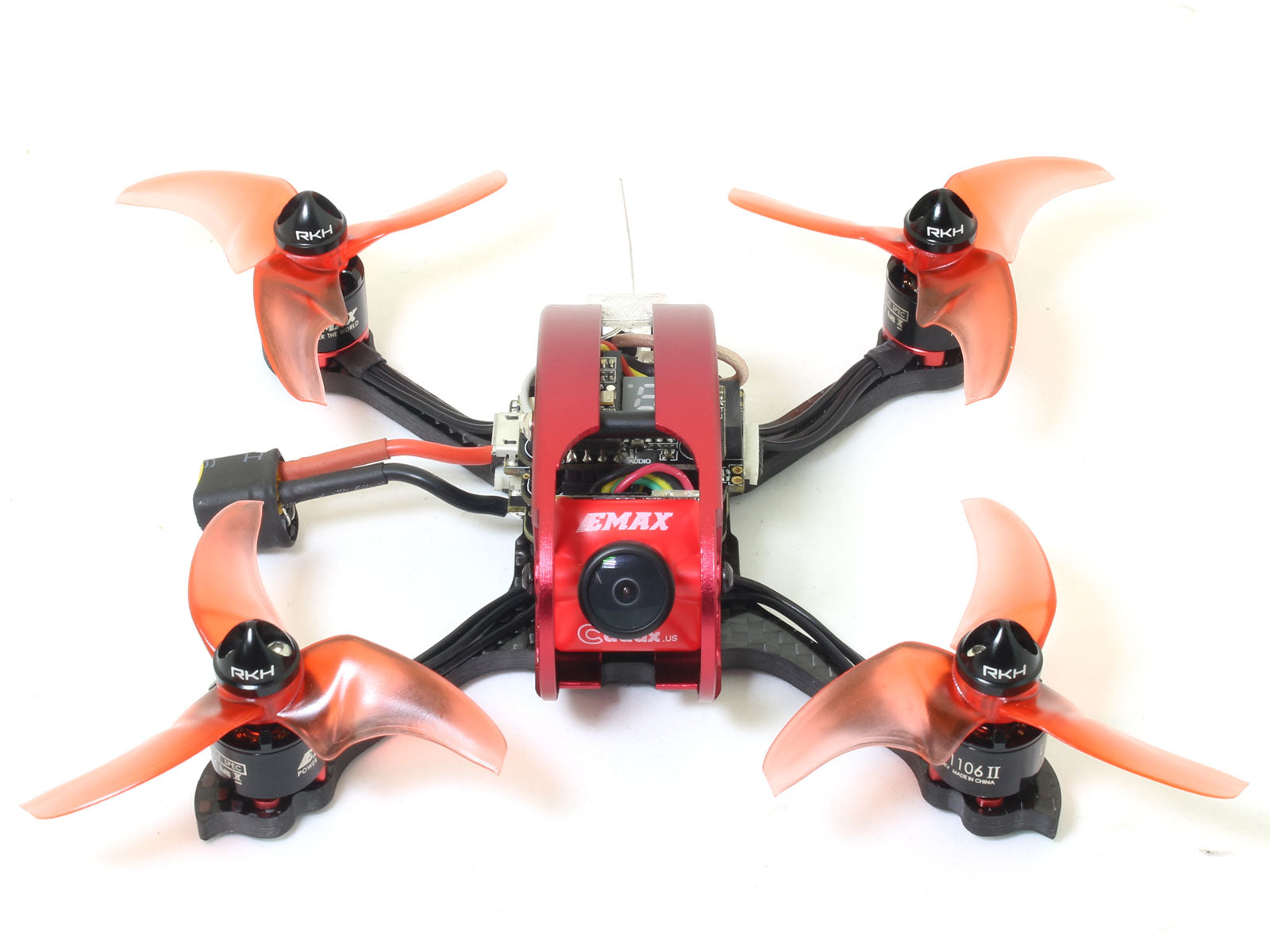 Rakonheli CNC Aluminum Carbon 2.5inch Kit (Red) - EMAX Babyhawk R Pro